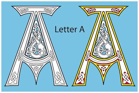 Ancient Celtic alphabet (26 letters) Photographie de stock - Aubaine LD & Abonnement, Code: 400-04301779