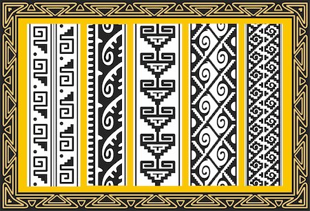 Set of ancient american indian patterns Photographie de stock - Aubaine LD & Abonnement, Code: 400-04301827