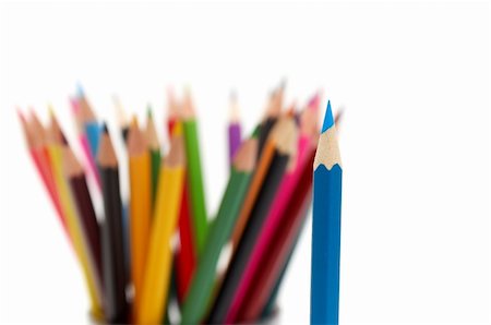 simsearch:400-07485953,k - A bunch of color pencils pointing up. Stockbilder - Microstock & Abonnement, Bildnummer: 400-04302386