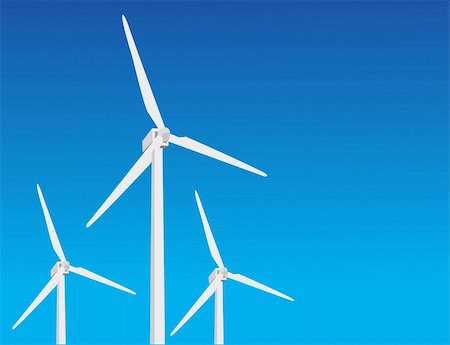 simsearch:400-04024418,k - vector wind turbines Fotografie stock - Microstock e Abbonamento, Codice: 400-04302395
