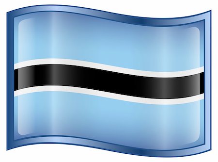 simsearch:400-04285611,k - Botswana Flag icon, isolated on white background. Foto de stock - Super Valor sin royalties y Suscripción, Código: 400-04302588