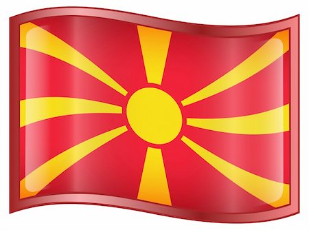 simsearch:400-04285611,k - Macedonia Flag icon, isolated on white background. Foto de stock - Super Valor sin royalties y Suscripción, Código: 400-04302595