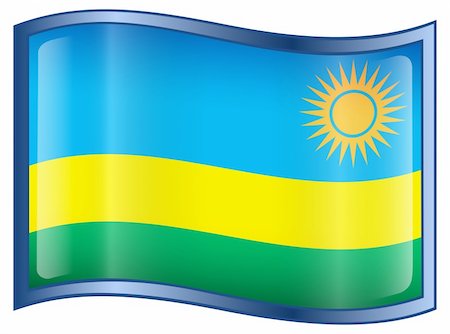 simsearch:400-04285611,k - Rwandan flag icon, isolated on white background Foto de stock - Super Valor sin royalties y Suscripción, Código: 400-04302598