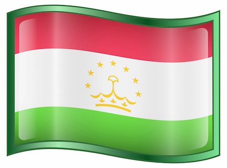 simsearch:400-04817643,k - Tajikistan Flag icon, isolated on white background. Foto de stock - Super Valor sin royalties y Suscripción, Código: 400-04302601