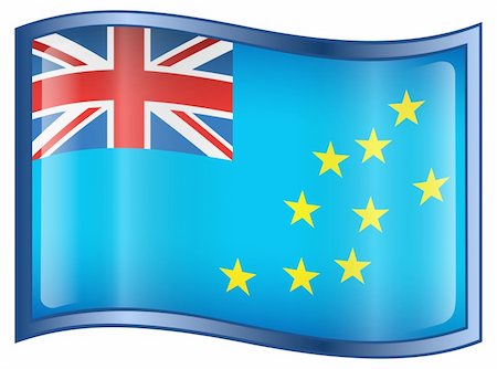 simsearch:400-04817643,k - Tuvalu Flag icon; isolated on white background. Foto de stock - Super Valor sin royalties y Suscripción, Código: 400-04302602