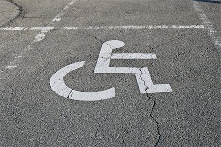 Disabled parking in car park Stock Photo - Budget Royalty-Free & Subscription, Code: 400-04302891