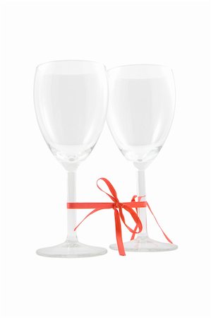 simsearch:400-05082002,k - two empty glasses bounded with red ribbon Photographie de stock - Aubaine LD & Abonnement, Code: 400-04302934