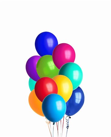 simsearch:400-05174564,k - bunch of happy flying balls isolated on white background Fotografie stock - Microstock e Abbonamento, Codice: 400-04303020