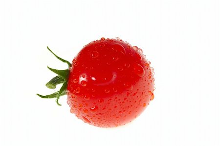 simsearch:400-07288793,k - one tomato, photo on the white background Photographie de stock - Aubaine LD & Abonnement, Code: 400-04303477