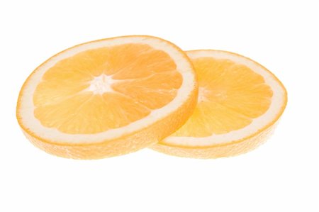 simsearch:400-05316300,k - two orange's slices, photo on the white background Stock Photo - Budget Royalty-Free & Subscription, Code: 400-04303530