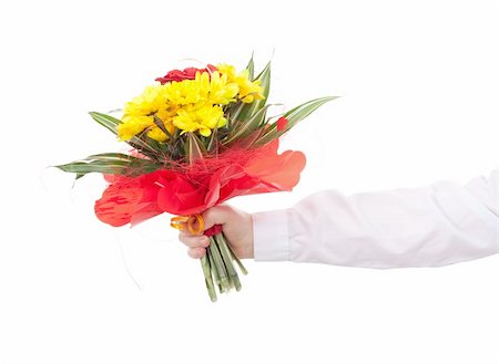 simsearch:622-06191177,k - Bouquet of fresh flower on white background photo Stock Photo - Budget Royalty-Free & Subscription, Code: 400-04303545
