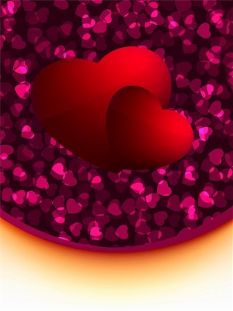 simsearch:400-08034170,k - Greeting valentine card with abstract hearts. EPS 8 vector file included Photographie de stock - Aubaine LD & Abonnement, Code: 400-04303559