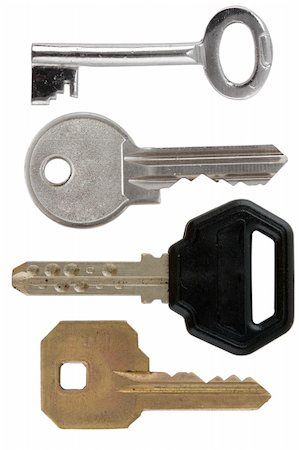 simsearch:400-04896062,k - different shape of keys on white background Stock Photo - Budget Royalty-Free & Subscription, Code: 400-04303593