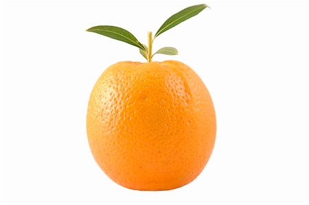 simsearch:400-05046087,k - front view of orange with green leaves Stockbilder - Microstock & Abonnement, Bildnummer: 400-04303733