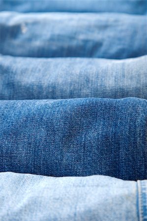 stack details of blue jeans, different textures and colors Stock Photo - Budget Royalty-Free & Subscription, Code: 400-04303742
