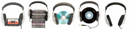 simsearch:400-05305007,k - front view of dj headphones with different musical object Stock Photo - Budget Royalty-Free & Subscription, Code: 400-04303842