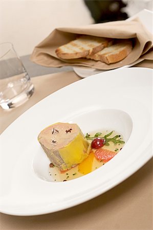 Foie gras, French healthy food served with bred Stock Photo - Budget Royalty-Free & Subscription, Code: 400-04303923
