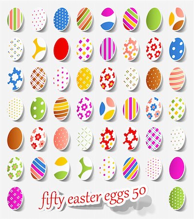 simsearch:400-04242338,k - fifty easter eggs Photographie de stock - Aubaine LD & Abonnement, Code: 400-04314078