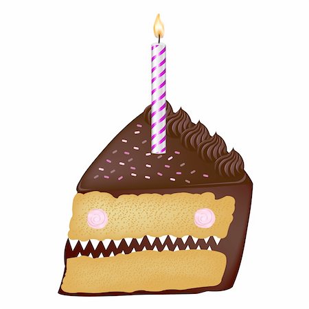 simsearch:400-04529617,k - Birthday Cupcake With Candles, Isolated On White Background, Vector Illustration Stockbilder - Microstock & Abonnement, Bildnummer: 400-04314253