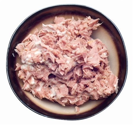 simsearch:400-05308926,k - Bowl of Tuna Salad with Mayonaise Isolated on White with a Clipping Path. Photographie de stock - Aubaine LD & Abonnement, Code: 400-04314338