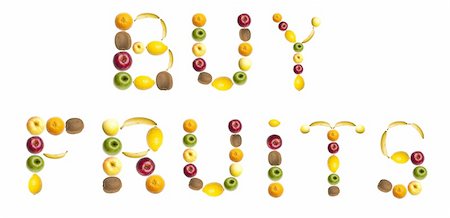 simsearch:400-05115029,k - Buy fruits words made of different of fruits Stockbilder - Microstock & Abonnement, Bildnummer: 400-04314486