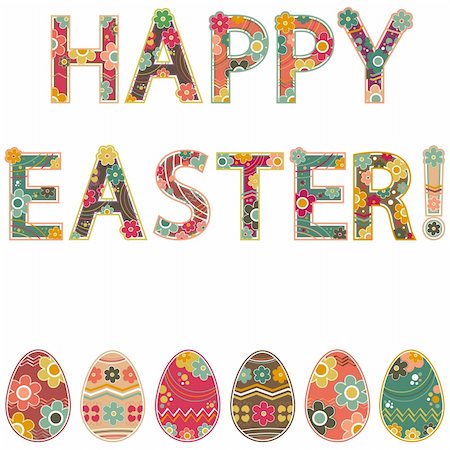 simsearch:400-06852125,k - happy easter! retro style floral design Foto de stock - Super Valor sin royalties y Suscripción, Código: 400-04314810