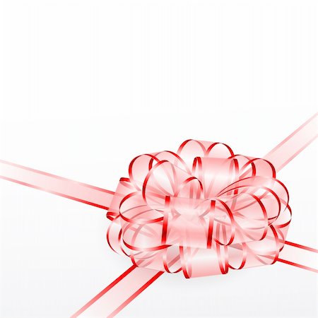 simsearch:400-06172940,k - Red transparent bow isolated on white. Vector illustration Photographie de stock - Aubaine LD & Abonnement, Code: 400-04314884