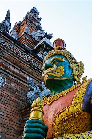 simsearch:400-06131825,k - Giant in chiangmai  temple in the north of thailand. Stock Photo - Budget Royalty-Free & Subscription, Code: 400-04314972