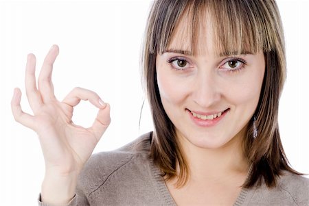 simsearch:400-05895521,k - business woman doing the ok sign smiling - isolated Stock Photo - Budget Royalty-Free & Subscription, Code: 400-04315253