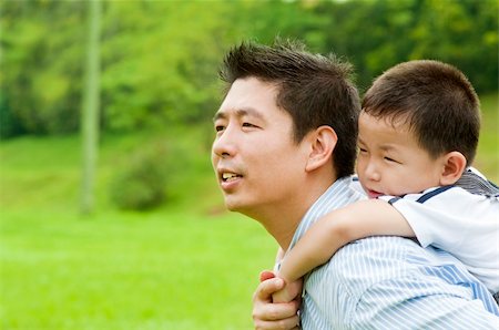 family healthy candid - A father and child on a nice summer day. Stock Photo - Budget Royalty-Free & Subscription, Code: 400-04315321
