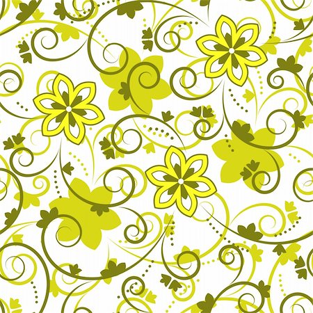 vector seamless floral texture, Adobe Illustrator 8 format Stock Photo - Budget Royalty-Free & Subscription, Code: 400-04315423