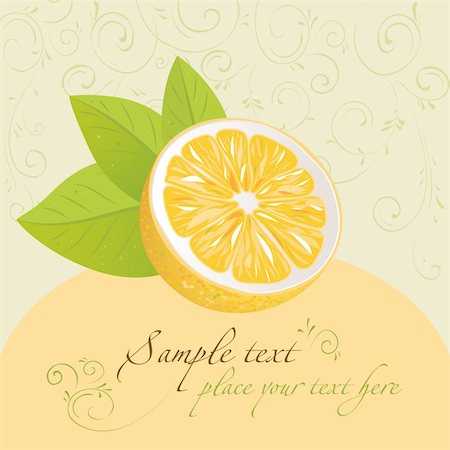 drawing lemon - Lemon. Design template. For themes meal, the menu, holidays. Vector illustration Stock Photo - Budget Royalty-Free & Subscription, Code: 400-04315508