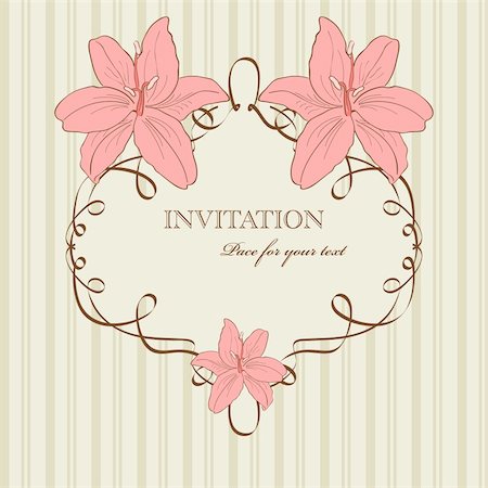 Vector vintage pattern for  invitation Stock Photo - Budget Royalty-Free & Subscription, Code: 400-04315935