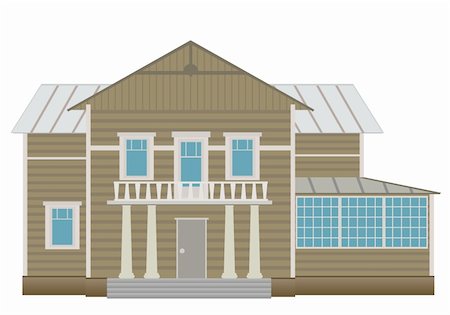 simsearch:400-04220963,k - Cottage (Detailed). Vector illustration for you design Stockbilder - Microstock & Abonnement, Bildnummer: 400-04316037