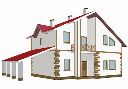 simsearch:400-04018755,k - Cottage (Detailed). Vector illustration for you design Stock Photo - Budget Royalty-Free & Subscription, Code: 400-04316039