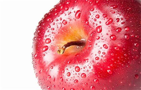 simsearch:400-07619844,k - wet red apple isolated on white Foto de stock - Royalty-Free Super Valor e Assinatura, Número: 400-04316311