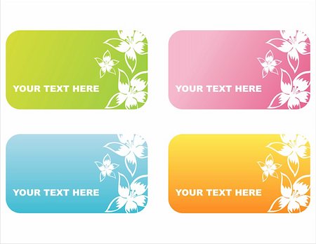 simsearch:400-04338125,k - set of 4 colorful floral frames Stock Photo - Budget Royalty-Free & Subscription, Code: 400-04316408