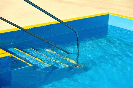 pools interior exterior - Steps into a swimming pool - detail Stock Photo - Budget Royalty-Free & Subscription, Code: 400-04316575