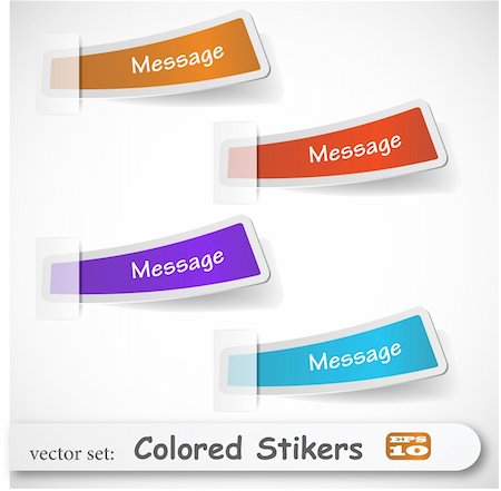 simsearch:400-05381819,k - the abstract colored sticker set - vector illustration Stock Photo - Budget Royalty-Free & Subscription, Code: 400-04316982
