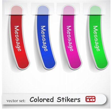 simsearch:400-05381819,k - the abstract colored sticker set - vector illustration Stock Photo - Budget Royalty-Free & Subscription, Code: 400-04317021