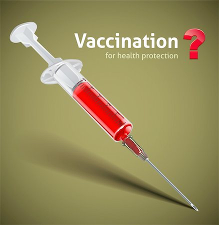 syringe with vaccine color illustration Stock Photo - Budget Royalty-Free & Subscription, Code: 400-04317305