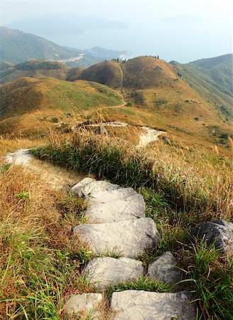 rolling countryside - mountain path Stock Photo - Budget Royalty-Free & Subscription, Code: 400-04317707