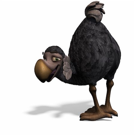 simsearch:400-04805127,k - very funny toon Dodo-bird. 3D rendering with clipping path and shadow over white Stock Photo - Budget Royalty-Free & Subscription, Code: 400-04317787