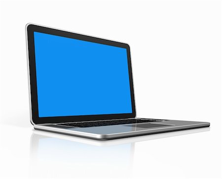 simsearch:400-04854535,k - 3D laptop computer isolated on white with clipping path Stock Photo - Budget Royalty-Free & Subscription, Code: 400-04317831