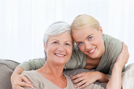 senior nursing home bed - Wonderful nurse and her mature patient looking at the camera Stock Photo - Budget Royalty-Free & Subscription, Code: 400-04318720