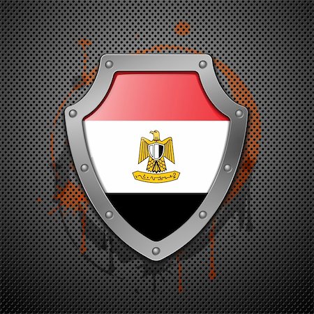 simsearch:400-06325860,k - Shield with the image of a flag of Egypt. Vector illustration. Photographie de stock - Aubaine LD & Abonnement, Code: 400-04318761