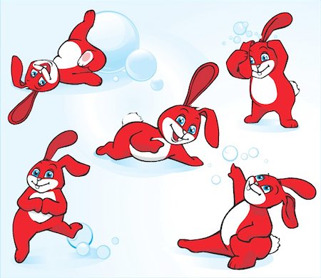 rabbit run - Vector illustration - rabbit Stock Photo - Budget Royalty-Free & Subscription, Code: 400-04319111