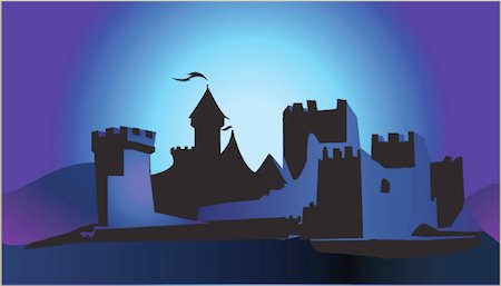 Vector illustration - castle Stock Photo - Budget Royalty-Free & Subscription, Code: 400-04319156