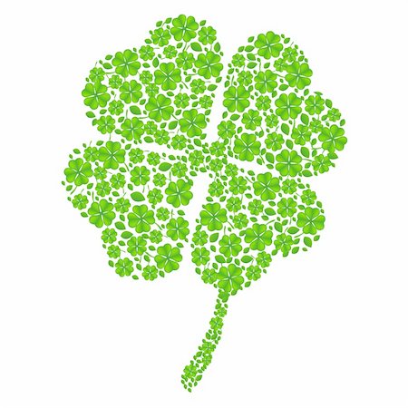 simsearch:400-08039008,k - Green Clover for St. Patrick's Days, Isolated On White Background, Vector Illustration Photographie de stock - Aubaine LD & Abonnement, Code: 400-04319177