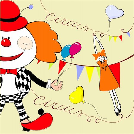 simsearch:400-08199902,k - Circus with happy clown Stock Photo - Budget Royalty-Free & Subscription, Code: 400-04319463